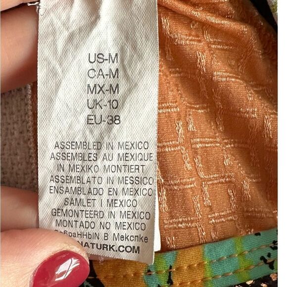 Trina Turk Orange Tropical Print High Neck Activewear Bra Tank Top - Picture 8 of 8